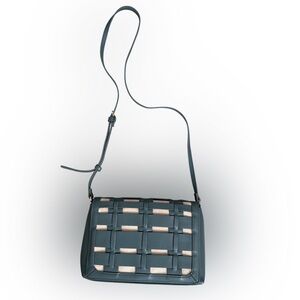 a new day Blue and Cream Crossbody Bag